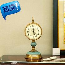 New European-style clock table clock ornaments Home American table clock sitting clock living room table h-type clock creative study decoration