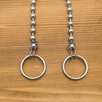 304 stainless steel ball chain tag doll doll doll pendant lanyard diy jewelry accessories titanium steel wave bead chain