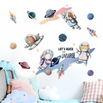  Starry sky universe wall stickers Waterproof stickers Self-adhesive bedroom cartoon theme childrens room wall stickers Roof decoration