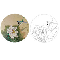 Meticulous painting drawing drawing drawing drawing Chingling flower and bird sketches training manuscript size optional DQ29