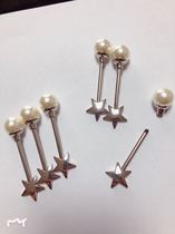 Italy Cs skinny skinny jeans with pearl star buckle and decorated with pearls one star and one star