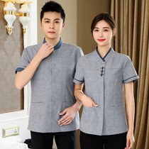 Hotel cleaning work clothes men half sleeve Rooms Hotel hospital cleaner property aunt cleaning clothing short sleeve breathable