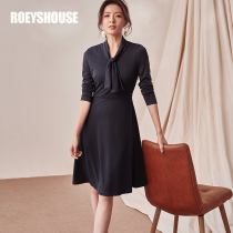 Luo Yi intellectual knitted dress female New temperament line lead slim long sleeve long skirt 01480