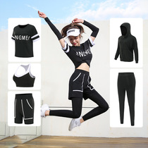 Gym running sports suit women quick-drying loose size fat mm yoga clothes summer thin professional fitness clothes