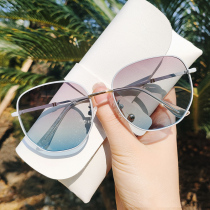 Polarized sun glasses women 2021 New Tide big frame two-color glasses fashion high sense sunglasses Women summer seaside