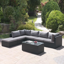 Simple outdoor leisure rattan tea table combination living room rattan chair sofa three outdoor waterproof imitation rattan Indoor