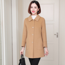 Zqqz double-sided wool coat women's middle school long 2021 autumn new slim 100% wool coat 8210