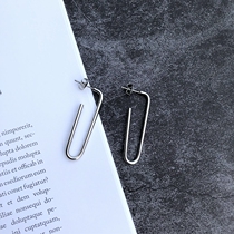 Simple custom earrings Joker Hong Kong style street paper clip earrings Quan Zhilong GD earrings for men and women couples