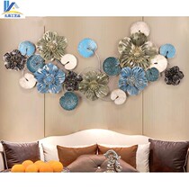 Light luxury American do old three-dimensional Iron Lotus wall decoration creative wall decoration dining room metal wall wall decoration wall hanging