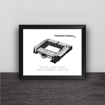 White Deer Alley Stadium Illustrations Tottenham Hotspur Solid Wood Decorative Photo Frame Photo Wall Table Swing Piece Art Hanging Frame