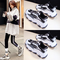 Thick-soled father shoes womens 2020 new spring increase Joker sports ins womens shoes spring X0307