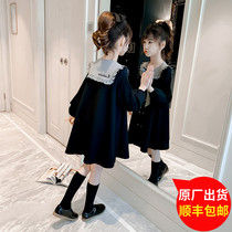 Girl dress spring dress 2021 New Fashion casual Middle School style foreign childrens princess skirt tide