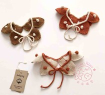 New Years Horse Warmth Church Babytoly Organic Cotton Handmade Lace Popcorn Rice Knit Children Fake Collar