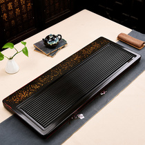 Changhong lacquer craft tea tray bamboo sandalwood tea tray heavy bamboo tea table whole piece simple rectangular kung fu tea set tray