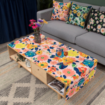Living room dust-proof tea table cloth thickened waterproof cotton linen table Butian garden Broken Flowers American Gheeb 100 Hitch Table Cloth