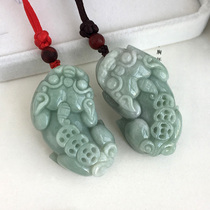 Natural Burma A goods Jade pendant mens jade pendant Bawang Pi Qiu Pi Qiu jade necklace