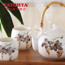 TAYOHYA multi house orchid tea set gift box hand painted ceramic home business kung fu tea set
