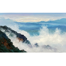 Tong Derecorded Sina Flower realistic cloth surface oil painting Living room bedroom Decorative Painting Collection Pure Hand Painting