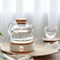 Wanton Moon high temperature glass kettle Flower tea teapot Heat-resistant fruit tea kettle large capacity can be burned directly on an open flame
