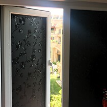 Glass sticker peep blackout kitchen sunshade window sticker decoration spring black shade student Sun window
