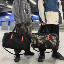 Tide brand short-distance travel bag mens large capacity canvas travel bag portable luggage bag female camouflage sports fitness bag