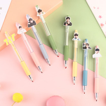 TNT era Youth League around the cute head gel pen with transparent candy color support black water pen