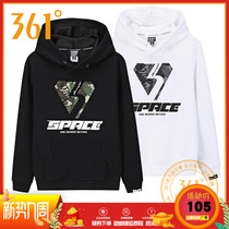 361-degree mens clothing 2019 Winter new warm sleeves Head Lianhood 361 Alphabet Camouflak Printed Sportswear Men