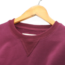  Japanese retro ready-to-wear Washed soft brushed mens solid color round neck pullover sweater spring long sleeve bottoming shirt