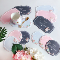 Creative Teenage Girl Soft Silicone Cup Cushion Original Design Elk Deer Styling Afternoon Tea Cup Cushion Dining Cushion Anti Slip Heat Insulation Mat