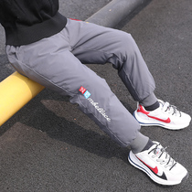 Winter Boys Down Cotton Pants 2022 New Western Style Medium and Large Childrens Autumn and Winter Casual Thickening Warm Pants Trend