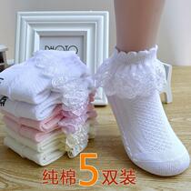 Baby boy lace socks girls spring and autumn summer cotton Japanese lace princess dance socks baby socks mesh socks