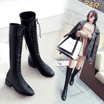 Boots womens knee-high boots 2021 new winter knight boots boots womens leather boots knee-high boots motorcycle boots