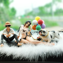 On-board Handheld Swing Piece Dome version case Bikini Cartoon Model Road Flying Car Decoration In-car Accessories