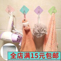 Punch-free hook adhesive hook paste strong paste on wall surface load-bearing Bathroom Kitchen suction cup coat self-adhesive