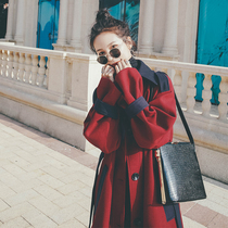 Woolen coat womens long autumn and winter 2021 New thick goddess Fan Gaoduan advanced woolen coat