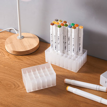 Alcohol marker pen special storage base creative simple office Pen Holder 30 40 color base storage box multi-function finishing storage box watercolor pen base mark pen box ins