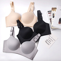 Large-yard underwear bra thin gathering large bra adjustment full-cover cup without steel ring underwear light surface indefinite bra