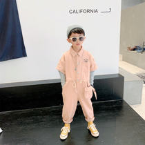 Meals Little Fan Coumpsuit 2019 Fall New Children Pink Conjoined Pants For Children Casual Conjoined Suit Tide