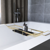 Black Gold Bathtub Shelve Flex Multifunction Toilet Soak Bath Phone Rack Bathroom With Bathroom Contained Shelf