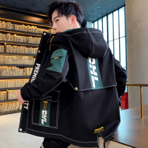 Youth Spring Coat Male Korean Fashion Fall Winter Cashmere Jacket Senior high school Junior High School Students Spring and Autumn Jacket