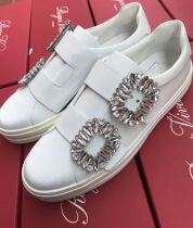 roger vivier domestic spot white double row drill sneakers