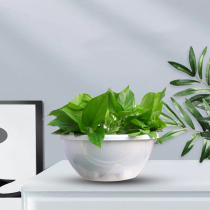 Green Lori Round Flower Pots Large Caliber Plastic Thickened Resin Multimeat Domestic Flower Pots With Trays