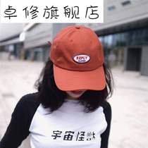 Ding walk around Korean version of the letter embroidery wild soft top baseball hat trendy men and women simple casual chic cap