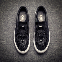 Shoes men 2021 new summer breathable mens casual shoes Korean version of the trend increased a pedal loafers men