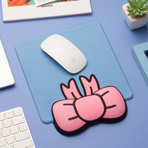 Bow wrist mouse pad Hand holder Cute cartoon creative girl office thickened wrist pad Han Mengwu small