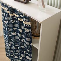 Cloth curtain for cabinets wardrobe shoe rack curtain self-adhesive cabinet door curtain rail type dust curtain rack
