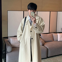 Hualun Autumn Winter Lenny Trench coat mens mid-length over-the-knee suit Korean version of the handsome tide brand loose edition coat jacket