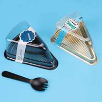 Triangle cake box 6 inch 8 inch Mu Si lasagna cut baking west point disposable net red transparent packaging box