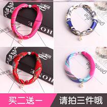 Small Silk Scarf neck necklace hanging neck short collarbone fairy neck strap sunscreen thin scarf Net Red fashion tide