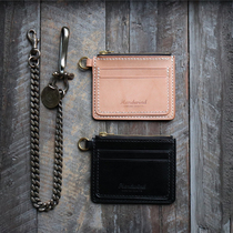  Hardwind Zipper Card Holder Zipper cowhide Card holder can be used with pants chain